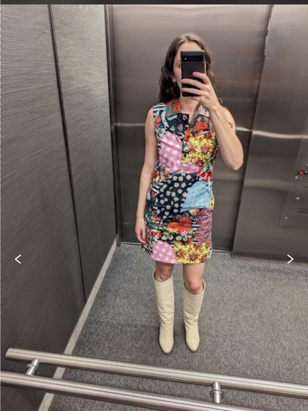 Moschino Jeans Patchwork Dress IT44/US10